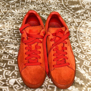 Puma Suede Size 9.5 Men’s Displaced Cherry Tomato Red/multi Sneakers